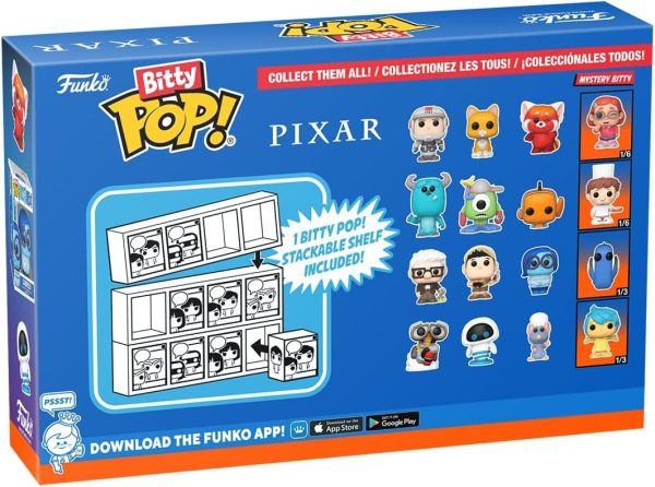 Funko Pop Bitty: Pixar Mini Collectible Toys 4-Pack - Carl. Russell - (Dug Days). Sadness. & Mystery Chase Figure - (Styles May Vary) and A Surprise Mystery Mini Figure - 0.9 Inch (2.2 Cm)