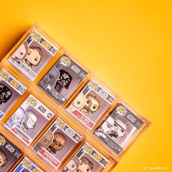 Funko Bitty POP! Star Wars - Darth Vader. 4-Pack - Darth Vader. TIE Fighter Pilot. Stormtrooper and A Surprise Mystery Mini Figure - 0.9 Inch (2.2 Cm) Collectable - Stackable Display Shelf Included