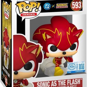 Funko Pop! Heroes: JLA & Sonic - Sonic as The Flash - Sonic + DC Comics - Collectable Vinyl Figure - Gift Idea - Official Merchandise - Toys for Kids & Adults - DC Comics Fans