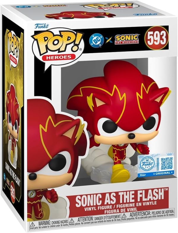Funko Pop! Heroes: JLA & Sonic - Sonic as The Flash - Sonic + DC Comics - Collectable Vinyl Figure - Gift Idea - Official Merchandise - Toys for Kids & Adults - DC Comics Fans
