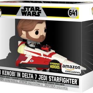 Funko POP! Rides: Star Wars - OBI-Wan Kenobi in Delta 7 - Collectable Vinyl Figure - Gift Idea - Official Merchandise - for Kids & Adults - Movies Fans