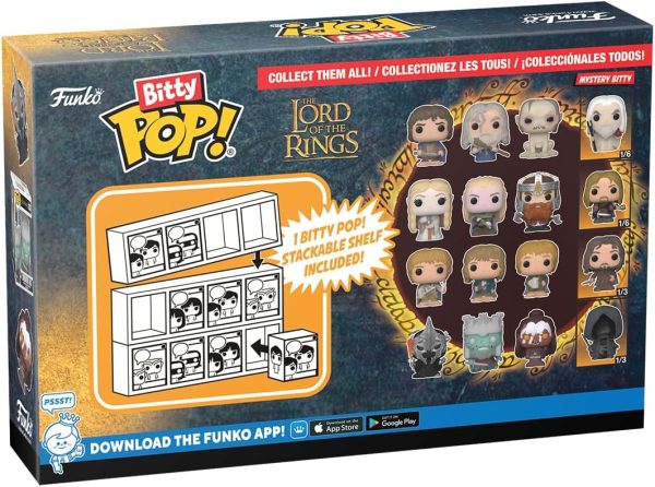 Funko Bitty POP! Lord of The Rings - Witch King. 4-Pack? and A Surprise Mystery Mini Figure - 0.9 Inch (2.2 Cm) - Lord of The Rings Collectable - Stackable Display Shelf Included - Gift Idea