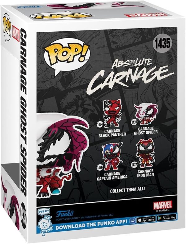 Funko POP Marvel: Carnageized - Ghost Spider - Marvel Comics - Collectable Vinyl Figure - Gift Idea - Official Merchandise - for Kids & Adults - Comic Books Fans - Model Figure for Collectors