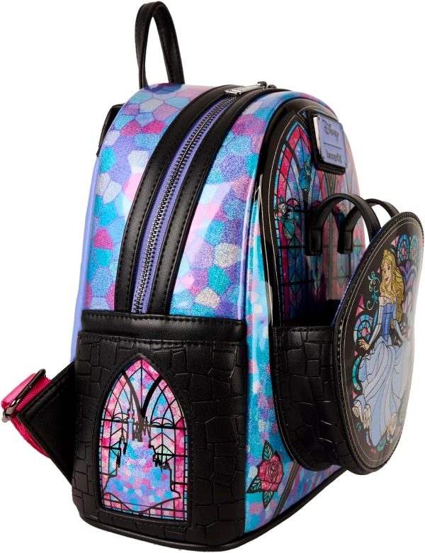 Loungefly Disney Princess Stained Glass: Sleeping Beauty Mini-Backpack. Amazon Exclusive