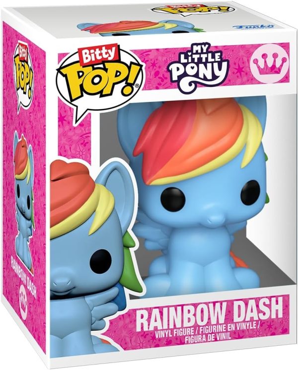 Funko Pop! Bitty: My Little Pony - Rainbow Dash. Sweetie Belle. Applejack. and Spike - 0.9 Inch (2.2 Cm) - Cartoon Collectable - Gift Idea - Stackable Display Shelf Included