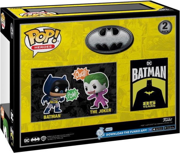 Funko POP! Heroes: Batman's 85th Anniversary - Joker/Batman. 2-Pack - DC Comics - Collectable Vinyl Figure - Gift Idea - Official Merchandise - for Kids & Adults - Comic Books Fans