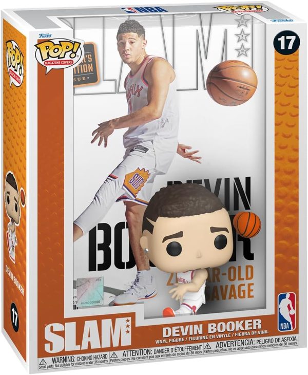 Funko POP! NBA Cover: Slam ?C Devin Booker - Collectable Vinyl Figure - Gift Idea - Official Merchandise - for Kids & Adults - Sports Fans - Model Figure for Collectors and Display