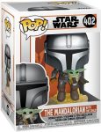 Funko Pop! Star Wars: The Mandalorian - Mandalorian Flying with The Child. Grey