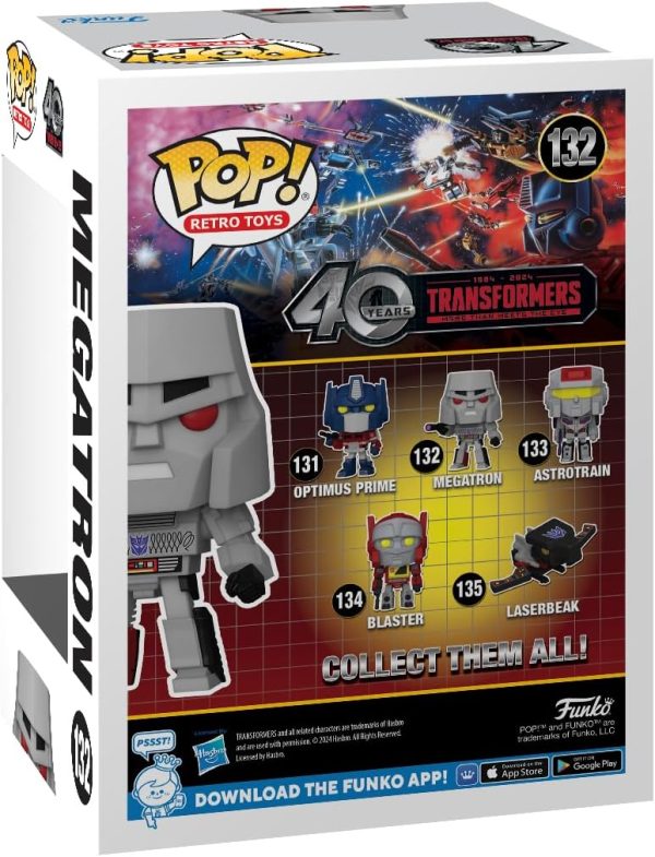 Funko Pop Retro Toys: Transformers: Generation 1-40th Anniversary. Megatron - Collectable Vinyl Figure - Gift Idea - Official Merchandise - Toys for Kids & Adults - Action/Adventure Fans