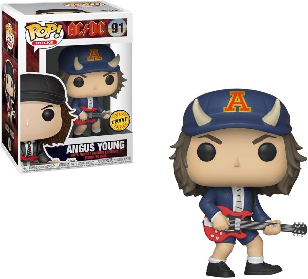 Funko Pop Rocks: AC/DC - Agnus Angus Young - 1/6 Odds for Rare Chase Variant - (Styles May Vary) - Collectable Vinyl Figure - Gift Idea - Official Merchandise - Toys for Kids & Adults - Music Fans
