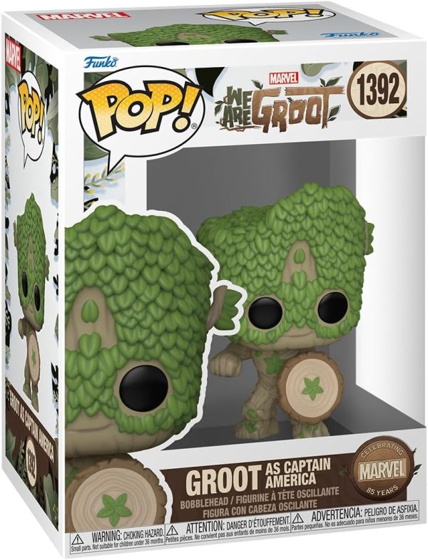 Funko POP! Marvel: We are Groot - Captain America - Groot Shorts - Collectable Vinyl Figure - Gift Idea - Official Merchandise - for Kids & Adults - TV Fans - Model Figure for Collectors and Display