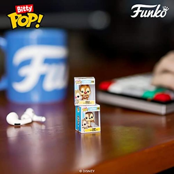 Funko Bitty POP! Disney - Mickey. 4-Pack - Mickey Mouse. Minnie Mouse (Pink Dress). Pluto and A Surprise Mystery Mini Figure - 0.9 Inch (2.2 Cm) Collectable - Stackable Display Shelf Included