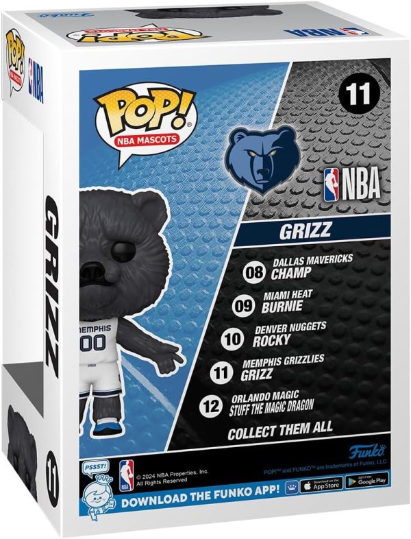 Funko POP! NBA: Mascots - Memphis - Grizz - Collectable Vinyl Figure - Gift Idea - Official Merchandise - for Kids & Adults - Sports Fans - Model Figure for Collectors and Display