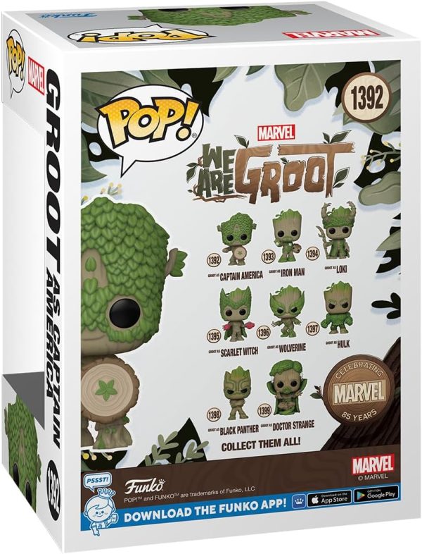 Funko POP! Marvel: We are Groot - Captain America - Groot Shorts - Collectable Vinyl Figure - Gift Idea - Official Merchandise - for Kids & Adults - TV Fans - Model Figure for Collectors and Display