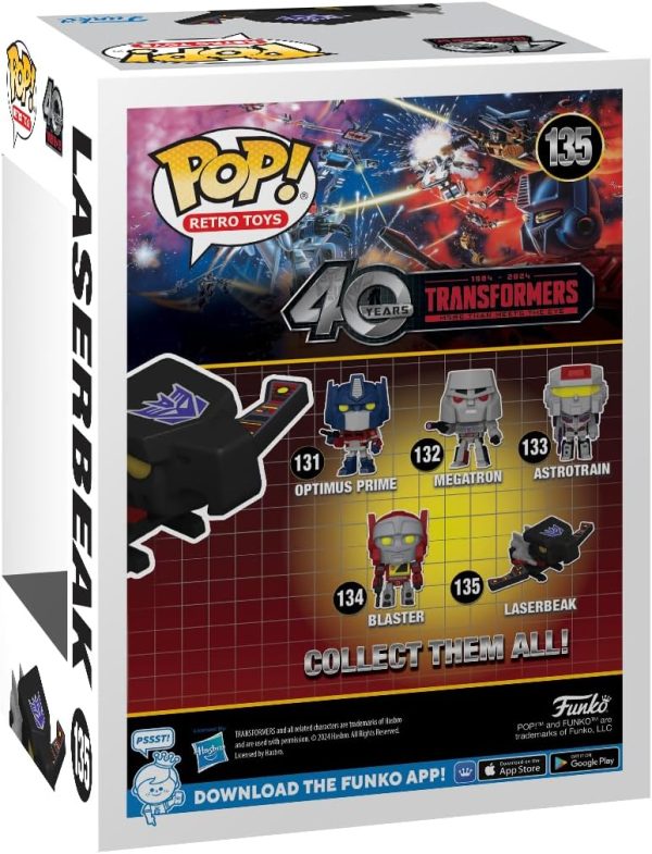 Funko Pop Retro Toys: Transformers: Generation 1-40th Anniversary. Laserbeak - 1/6 Odds for Rare Chase Variant - (Styles May Vary) - Collectable Vinyl Figure - Gift Idea - Official Merchandise