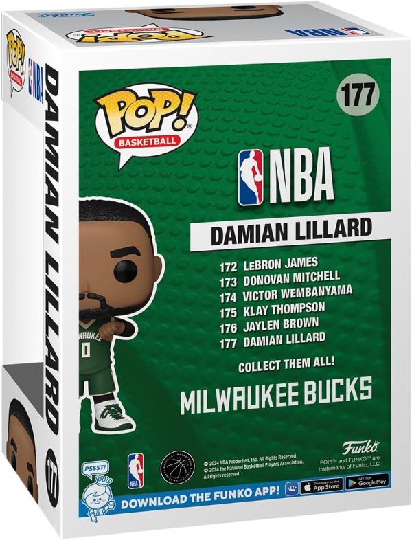 Funko POP! NBA: Bucks - Damian Lillard - Collectable Vinyl Figure - Gift Idea - Official Merchandise - for Kids & Adults - Sports Fans - Model Figure for Collectors and Display