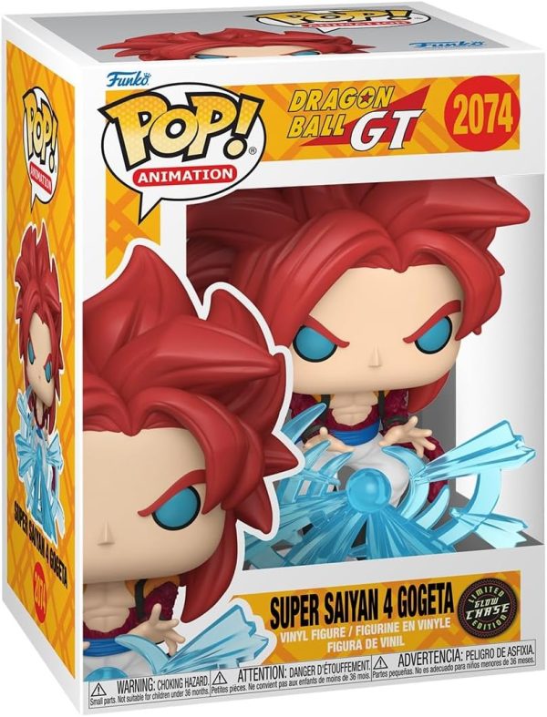 Funko Pop! Animation: Dragon Ball GT - Super Saiyan 4 Gogeta - 1/6 Odds for Rare Chase Variant - (Glow in The Dark) - Collectable Vinyl Figure - Gift Idea - Official Merchandise - Anime Fans