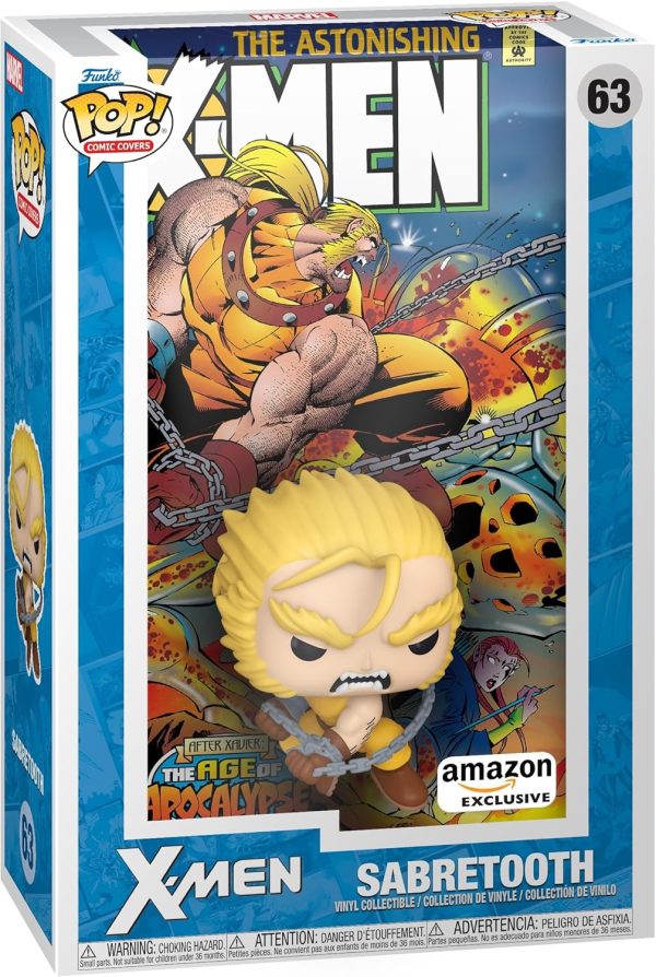 Funko Pop Comic Cover: Marvel - Age of Apocalypse Sabretooth. Amazon Exclusive - Collectable Vinyl Figure - Gift Idea - Official Merchandise - Toys for Kids & Adults