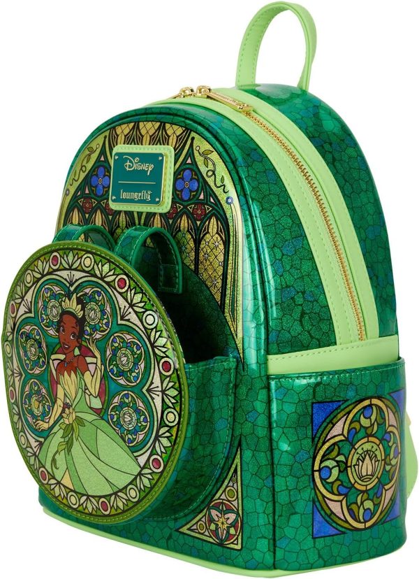 Loungefly Disney Princess Stained Glass Collection: Tiana Mini-Backpack. Amazon Exclusive