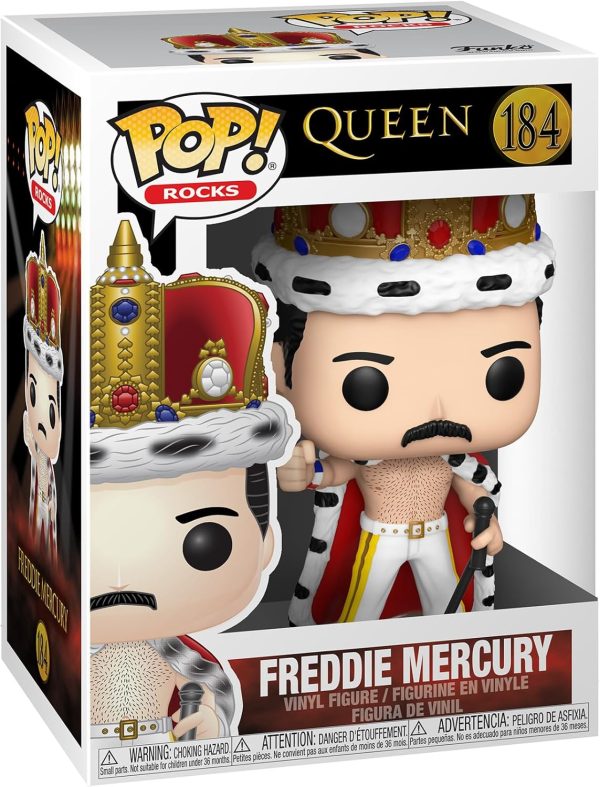 POP Rocks: Freddie Mercury King Multicolor. 3.75 inches