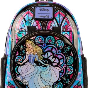 Loungefly Disney Princess Stained Glass: Sleeping Beauty Mini-Backpack. Amazon Exclusive