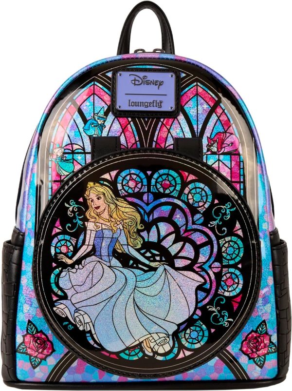 Loungefly Disney Princess Stained Glass: Sleeping Beauty Mini-Backpack. Amazon Exclusive