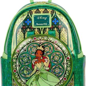 Loungefly Disney Princess Stained Glass Collection: Tiana Mini-Backpack. Amazon Exclusive